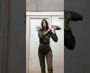 beautiful female soldier