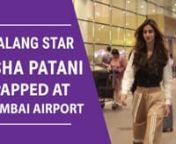 Actress Disha Patani was seen at the airport. She was seen wearing black and white top with loose pants. On the work front, she will next seen in Malang and Radhe: Your Most Wanted Bhai.