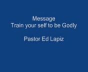 This is very inspirational and very eduactional message from Pastor Ed Lapiz. It is truly something for us to learn. Take time time to listen on this, you will surely be enlightened on his message.