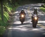 Sasha Valentine (of CafeRacer.xxx) and Alastair Valentine cruising around the tree covered roads of Ellicott City, MD. Sometimes, even the best routes put you back in with the masses...