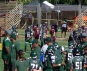13 year old #3 Kalena Harder on the Kapaa Eagles Junior Midgets Pop warner team scores the 1st touchdown of the season to get the Eagles on the scoreboard. With 2 other touchdowns made by Harder the Eagles end up with their first win 30-2 against the Koloa Redskins on 8/31/13.