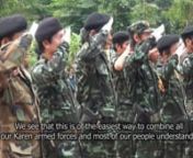 Questions have been raised over the relevancy of forming the Kawthoolei Armed Forces (KAF), a reunification of four Karen armed groups, the Karen National Liberation Army, Karen National Defense Organization, Democratic Karen Benevolent Army and KNU/KNLA–Peace Council. nnThe formation of KAF was announced through a media statement issued on October 13th 2014.