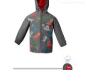 This raincoat with practical hood and a ROAR! Dinosaur print which changes colour when wet brings colour into little lives. A waterproof finish and a cotton lining will keep little ones cosy and dry, so it&#39;s ideal for walks to school or outdoor activities.