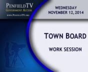 Video by Penfield TV (penfieldtv.org) (facebook.com/PenfieldTV.org) (twitter.com/penfieldtv)nSupervisor R. Anthony LaFountain, Town Council, Deputy Town Clerk, Developmental Services Director, Town Engineer and Sewer Superintendent presentn00:00:05 Call to Order - Approval of Minutes - Monthly Reportsn00:01:32 Guest #1 Angus Steakhouse, 2126 Five Mile Line Roadn00:11:50 Guest #2 Southpoint Cove Apartment Complex Freestanding Sign Designn00:17:52 Guest #3 1284 Northrup Road and 1271 Plank Roadn00