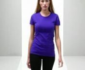 Heavy cotton women&#39;s t-shirt has seamless twin needle 1/2