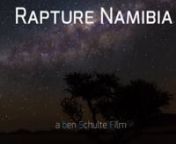 Watch in 4k. Click the HD button and set to 4knnStar skies, desert sunsets, and wild animals. Experience Namibia in my timelapse movie. Shot and filmed during our stay in Namibia last September. Explore the beauty of african landscapes and its inhabitants. The movie contains Timelapse and Magic Latern raw video material. The Soundtrack was composed by IMA Music.nnSupport the animals in the film by purchasing a downloadble version of this film at:nnhttp://www.benschultefotografie.de/20...nnall cl