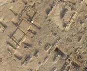 La maison de fouilles, la citadelle et le chantier archéologique de l’ile de Saï, au nord du Soudan, vus du ciel (octobre 2015).