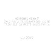 2016nHD, 3&#39;09&#39;&#39;nnCreditsnText, curation, title design: Miguel Carvalhais (www.carvalhais.org)nnn# Lia, *Monochrome(s)*nn## The completely white canvasnMiguel Carvalhais, August 2016nnMinimal art tends to emphasise the *thingness* of artefacts through the elimination of non-essential features to artworks. In this sense LIA&#39;s works have always been minimal. However complex surface forms they may develop, they emerge from clear, often relatively simple processes, that iterate, are interacted with,
