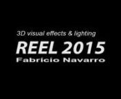 Effects Breakdown:nnREIS E RATOS - 3D fx supervisor, modeling, texturing, shading/lighting, camera tacking, animation, particle clouds between the jet and camera and the ones the jet pass trough, some backgrounds, fluid clouds, cameras and jet smoke.nnMAIO - 3D fx supervisor, modeling, texturing, shading/lighting, camera, animation, particle smoke and dust, debris and the complete CG background.nnELITE SQUAD 2 - camera tracking, particle blood, blood smoke, parts of the shot, shading and lightin