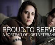 Proud To Serve is a portrait essay of our Lesbian, Gay, Bi-Sexual and Transgender American Service Members who served their country in silence or were discharged under the current “Don’t Ask, Don’t Tell” law.nnOver the two years I visited the homes and documented the stories and profiles of men and women- LGBT American service members who have been impacted over the years by the discriminatory policy of