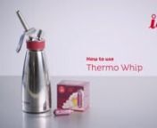The all purpose thermally insulated food whipper for the kitchen. For the preparation of light and fluffy espumas, finger food, warm and cold sauces and whipped soups, as well as whipped cream and desserts.