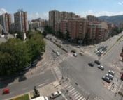 Short time lapse at the intersection of Bulevar Partizanski Odrderi and Boulevard Saint Clement of Ohrid