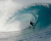 Eimeo Czermak, 14 yo, enjoys the first swells of the season at Teahupoo and share some good time on his spring trip on a North shore of Oahu
