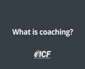 #Coaching is a life-changing experience that helps people tap into their potential, unlocking sources of creativity and productivity. In this video, learn how partnering with a professional coach can help you to achieve your personal and professional goals. nnThe International Coach Federation (ICF) is the world’s largest organization for professionally trained coaches. ICF’s vision is for coaching to become an integral part of a thriving society. nnLearn more at www.coachingfederation.orgnn