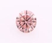 0.52 carat, Fancy Intense Orangy Pink Diamond, 4PR, Round Shape, VVS2 Clarity, ARGYLE, SKU 451831