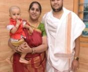 Ayushomam of Baby G.Vishva Vallabhan S/o Gopi Krishnan and Ramya with the blessings from HH Maharanyam Sri Sri Muralidhara Swamigal