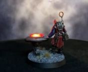 Genestealer Cult Nexos with LED hololith map table, for Warhammer 40,000. More at chrisbuxeypaints.com