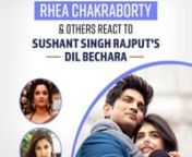 Sushant Singh Rajput&#39;s Dil Bechara left many teary-eyed as it finally released. From Rhea Chakraborty, Ankita Lokhande to Kriti Sanon, Priyanka Chopra Jonas, celebs paid their heartfelt tribute to Sushant Singh Rajput. Watch this video to know how celebs reacted.