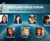 One Planet Peace Forum (OPPF) is presenting its 3rd annual free virtual gathering to contribute tona culture of peace. Hosted on Zoom by Unity Earth and anchoring Peace Week 2022, with thenInternational Day of Peace (Sept. 21) in the middle, this event allows peacebuilders everywherento have focused time with world-renowned peace ambassadors offering their visions for anpeaceful future. http://oneplanetpeaceforum.org/registernnFunded by grants from United Religions Initiative (URI) and the Maine