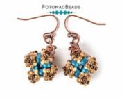 Use RounDuo Mini Beads and seed beads to create a three-dimensional beading project. These cube earrings by designer Dena Johnson feature 2-hole beads sewn intentionally to mimic a growing bead project that can be expanded upon. nnClick here for complete bead &amp; jewelry-making supply lists:n➡️ https://www.potomacbeads.com/growing-cube-earrings-tutorialnnDiscover how to use a Cubic Right Angle Weave stitch to create the Growing Cube Earrings in this PotomacBeads tutorial. These cute cube d