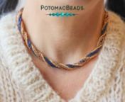 Herringbone with a new twist and a sparkle of crystal. Stitch up this 3 drop herringbone necklace with Toho 11/0 seed beads, Potomac Crystal Bicones 2mm, and a lobster clasp.nnClick here for complete bead &amp; jewelry-making supply lists:n➡️ https://www.potomacbeads.com/3-drop-twisted-herringbone-rope-necklace-tutorialnnLearn how to use a ladder stitch and a 3 drop herringbone stitch to create a beautiful 3 Drop Twisted Herringbone Rope Necklace in this Potomacbeads tutorial. nn1. Using siz