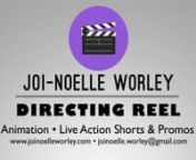 • e: joinoelle.worley@gmail.comn• w: http://www.joinoelleworley.com/directingnnReel Breakdownnn1. LionHeart Animatic PilotnPosition: Producer • Writer • Director • Casting Dir.nLionHeart is an animated series I&#39;ve developed and created a pitch animatic for. Operated as Casting Director selecting voice over talent. Directed voice talent during recording to achieve needed emotion delivery of lines, walla/efforts audio to be used in editorial. Directed storyboard artists, revisionists, an