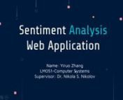 Yiruo Zhang: Sentiment Analysis Web Application from yiruo