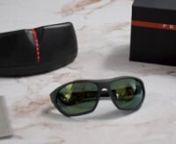 Prada Sunglasses Model-Linea Rossa SPS18U Color-536-3C0 Matte Green Light Green Mirror Lenses from 3c0