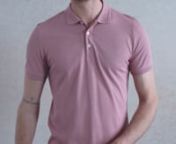 Pembe Düz comfort Fit 100% Pamuk Polo Yaka Tişört from tişört