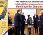 20230207 - World Interfaith Harmony Week Conference on the theme « Religion in service to Peace, Human Dignity and Justice for all » at the Ecumenical Centre of the World Council of nChurches, Geneva, Switzerland.nn• Musical welcome, Opening remarksn- Jayhan, Vocalist and ComposernnWelcoming Remarksn- Heiner W. Handschin, Coordinator for IAPD Europe and the Middle Eastn- Rev. Dr. Kuzipa Nalwamba, Programme Director for Unity, Mission and EcumenicalnFormation, conveying words of greetings and