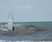 Windsurfing near Saugatuck Michigan, Labor Day weekend, 2011.Onshore conditions WNW 15-18mph on Sunday then side-onshore NW 12-16mph on Monday.