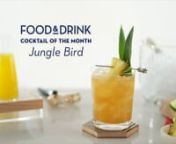Jungle Birdnn1½ oz Bacardi Black Rumn¾ oz red bitter aperitivo such Campari, or substitute Martini Fiero for a sweeter, less bitter tasten1½ oz pineapple juice n½ oz freshly squeezed lime juicen½ oz simple syrupnPineapple frond or lime wheel, for garnishnnAdd rum, aperitivo, pineapple and lime juices and syrup to a cocktail shaker with ice. Shake well and strain into a glass with ice, or crushed ice. Garnish with pineapple frond. nnMakes 1 cocktail