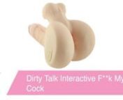 https://www.pinkcherry.com/products/dirty-talk-interactive-f-k-my-cock(PinkCherry US)nhttps://www.pinkcherry.ca/products/dirty-talk-interactive-f-k-my-cock(PinkCherry Canada)nnCraving a nice quiet nice alone with a perfect top and/or an even more perfect bottom? If so, this ultra real masturbatory fantasy from Pipedream&#39;s Dirty Talk Collection is NOT the one for you! Trust us. Aside from a stiff f**able vibrating Fanta Flesh cock complete with bang-able butt, this dude&#39;s a talker.nnCourtesy