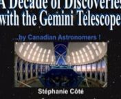 A Decade of Discoveries with the Gemini Telescopes from rasc