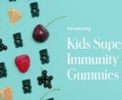 Super immunity for your lil&#39; superhero! Our powerful cherry-flavored kids gummies are packed with critical immune-supporting nutrients like vitamin C, vitamin D, and zinc, plus the powerful antioxidants in elderberry. Supporting immune health has never been so tasty and fun!