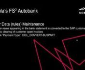 Serrala FS2 Autobank rules for automatic Customer Invoice Clearing in SAP, based converting the customer name appearing in the bank statement, to the SAP customer number,