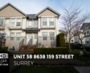 Unit 58 8638 159 Street, Surrey for Scott Tean | Real Estate HD Video Tour from tean video