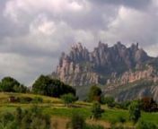 This is Montserrat, the so-called &#39;sacred mountain&#39; in center of Catalonia.nnMontserrat is a multi-peaked mountain located near the city of Barcelona, in Catalonia. It is part of the Catalan Pre-Coastal Range. The main peaks are Sant Jeroni (1,236 m), Montgrós (1 ,120 m) and Miranda de les Agulles (903 m) The mountain is the namesake for the Caribbean island of Montserrat.nIt is well-known as the site of the Benedictine abbey, Santa Maria de Montserrat, which hosts the Virgin of Montserrat sanc