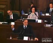Saeimas plenārsēde - debates par un pret Latvijas iestāšanos eirozonā.n- stenogrammu skat. http://www.lejins.lv/saeima/