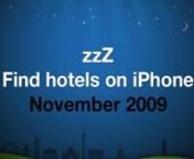Book a hotel with your iPhone. nMore infos @ http://www.zzz-app.com