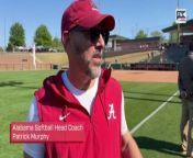 Alabama Softball Head Coach Patrick Murphy after the Crimson Tide's 8-3 loss to Virginia Tech from patrick young