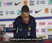 Kylian Mbappe said he is not feeling tired, in response to reduced playing time at PSG