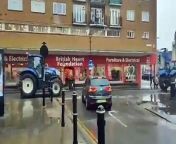 Farmers drove their tractors through Dover for the second time to protest against cheap imports.
