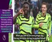 Bukayo Saka scored twice as Arsenal beat Burnley 5-0, and Mikel Arteta is not surprised by his recent form