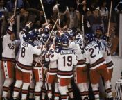 This Day in History:, U.S. Hockey Team Beats the &#60;br/&#62;Soviets in the &#39;Miracle on Ice&#39;.&#60;br/&#62;February 22, 1980.&#60;br/&#62;The underdog U.S. team defeated the &#60;br/&#62;four-time defending gold medal Soviet team &#60;br/&#62;at the XIII Olympic Winter Games in Lake Placid, New York.&#60;br/&#62;The U.S. win is considered one of the &#60;br/&#62;most dramatic upsets in Olympic history.&#60;br/&#62;The Soviet squad fell to the youthful &#60;br/&#62;American team 4-3 before a frenzied&#60;br/&#62;crowd of 10,000 spectators.&#60;br/&#62;The American team trailed most of the game, &#60;br/&#62;finally taking the lead with ten minutes left.&#60;br/&#62;When the final horn sounded, the players, &#60;br/&#62;coaches and team officials poured &#60;br/&#62;onto the ice in celebration.&#60;br/&#62;To many Americans, the &#92;