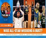 In today&#39;s episode of The Big 3 Podcast, A. Sherrod Blakely, Gary Washburn, and Kwani A. Lunis break down the entire All Star weekend, what made the game so unwatchable, and come up with incentives for players to try to fix the All Star Game. That, and much more!&#60;br/&#62;&#60;br/&#62;&#60;br/&#62;&#60;br/&#62;﻿The Big 3 NBA Podcast with Gary, Sherrod &amp; Kwani is available on Apple Podcasts, Spotify, YouTube as well as all of your go to podcasting apps. Subscribe, and give us the gift that never gets old or moldy- a 5-Star review - before you leave!&#60;br/&#62;&#60;br/&#62;&#60;br/&#62;&#60;br/&#62;This episode of the Big 3 NBA Podcast is brought to you by:&#60;br/&#62;&#60;br/&#62;&#60;br/&#62;&#60;br/&#62;Fanduel Sportsbook! Get buckets with your first bet on FanDuel, America’s Number One Sportsbook. Because right now, NEW customers get ONE HUNDRED AND FIFTY DOLLARS in BONUS BETS with any winning FIVE DOLLAR BET! That’s A HUNDRED AND FIFTY BUCKS – if your bet wins! Just, visit FanDuel.com/BOSTON and shoot your shot!&#60;br/&#62;&#60;br/&#62;&#60;br/&#62;&#60;br/&#62;Bet on all your favorite NBA players and teams with:&#60;br/&#62;&#60;br/&#62;&#60;br/&#62;&#60;br/&#62;● Quick Bets&#60;br/&#62;&#60;br/&#62;● Live Same Game Parlays&#60;br/&#62;&#60;br/&#62;● Exclusive Props&#60;br/&#62;&#60;br/&#62;● And more!&#60;br/&#62;&#60;br/&#62;&#60;br/&#62;&#60;br/&#62;FanDuel, Official Sportsbook Partner of the NBA.&#60;br/&#62;&#60;br/&#62;&#60;br/&#62;&#60;br/&#62;DISCLAIMER: Must be 21+ and present in select states. First online real money wager only. &#36;10 first deposit required. Bonus issued as nonwithdrawable bonus bets that expire 7 days after receipt. See terms at sportsbook.fanduel.com. FanDuel is offering online sports wagering in Kansas under an agreement with Kansas Star Casino, LLC. Gambling Problem? Call 1-800-GAMBLER or visit FanDuel.com/RG in Colorado, Iowa, Michigan, New Jersey, Ohio, Pennsylvania, Illinois, Kentucky, Tennessee, Virginia and Vermont. Call 1-800-NEXT-STEP or text NEXTSTEP to 53342 in Arizona, 1-888-789-7777 or visit ccpg.org/chat in Connecticut, 1-800-9-WITH-IT in Indiana, 1-800-522-4700 or visit ksgamblinghelp.com in Kansas, 1-877-770-STOP in Louisiana, visit mdgamblinghelp.org in Maryland, visit 1800gambler.net in West Virginia, or call 1-800-522-4700 in Wyoming. Hope is here. Visit GamblingHelpLineMA.org or call (800) 327-5050 for 24/7 support in Massachusetts or call 1-877-8HOPE-NY or text HOPENY in New York.