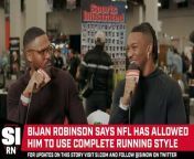 Atlanta Falcons running back Bijan Robinson was more of a power runner in college but has since showcased his elusiveness in the NFL.