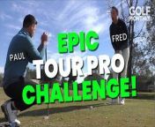 In this short game challenge video, Tour player and YouTuber Fredrik Lindblom takes on fellow pro, Paul Henderson. They have a go at 5 different scenarios around the green to see who has the better short game skillset.