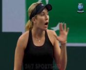 ANGRY tennis star Danielle Collins was slammed for her “massive Karen energy” after screaming at fans to “shut up”.&#60;br/&#62;&#60;br/&#62;The 30-year-old is currently in the Californian desert competing at the Indian Wells Masters.&#60;br/&#62;&#60;br/&#62;The American started the tournament on Wednesday with a clash against teenage Russian ace Erika Andreeva. &#60;br/&#62;&#60;br/&#62;She was leading 7-6(3), 6-5 when rain hit and caused play to be suspended.&#60;br/&#62;&#60;br/&#62;The match will resume later today, weather permitting, but a moment from yesterday’s action has gone viral.&#60;br/&#62;&#60;br/&#62;After conceding a game to Andreeva, Collins looked to be fuming as she first screamed in frustration before telling someone in the stands watching to “shut up”.&#60;br/&#62;&#60;br/&#62;It is not the first time that Collins has snapped and told someone to button it while out on the court, and it seems that tennis fans are getting a bit sick of her antics.&#60;br/&#62;&#60;br/&#62;Responding to the clip on X, one wrote: “Can’t wait till she retires. I feel like I can speak for everyone and say no one will miss her at all.”&#60;br/&#62;&#60;br/&#62;Another said: “Massive Karen energy.”&#60;br/&#62;&#60;br/&#62;However, not everybody feels that way as one commented: “Something about Danielle specifically that her ‘Karen’ behavior doesn&#39;t bother me.&#60;br/&#62;&#60;br/&#62;“I still really like her. She&#39;s quite funny sometimes.”&#60;br/&#62;&#60;br/&#62;As another wrote: “If it was that one ‘fan’ who yelled her name every 30 seconds, then I&#39;m with her. It was ridiculous.”&#60;br/&#62;&#60;br/&#62;A Canadian Open round of 32 match between Collins and Maria Sakkari erupted into a loud argument between the pair after the latter spiked a ball into the crowd last August.&#60;br/&#62;&#60;br/&#62;The frustrated Sakkari smacked the ball off the ground into the crowd by mistake before raising her hand to apologize to the spectators and the umpire.&#60;br/&#62;&#60;br/&#62;However, Collins was not happy over the lack of discipline handed to her opponent as she screeched at the chair umpire: “Did you just see that? Did you see what happened?”&#60;br/&#62;&#60;br/&#62;Her rival hit back: “It didn’t even hit anyone, it was on the ground.”&#60;br/&#62;&#60;br/&#62;But Collins snapped back: “Shut your mouth, shut your mouth.”&#60;br/&#62;&#60;br/&#62;Sakkari continued to declare that she meant no maliciousness and said before being cut off: “What is your problem? I didn’t hit anyone. I framed the ball and it…”&#60;br/&#62;&#60;br/&#62;To which Collins interrupted: “You hit the ball into the stands Maria, you almost hit someone.”
