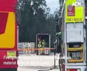 Firefighters are trying to determine the source of fumes inside a shipping container in North Wollongong. Video by Sylvia Liber